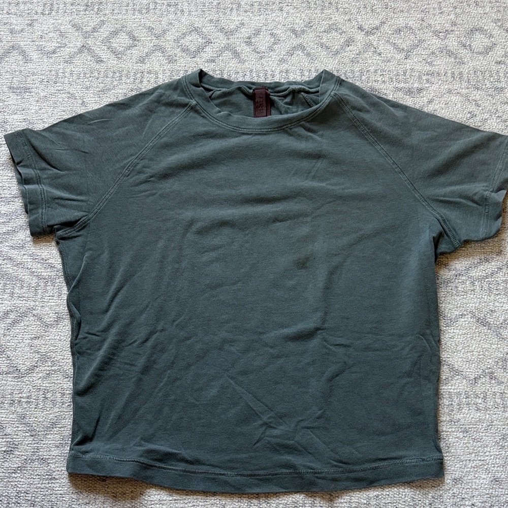 SKIMS Dark Green Short Sleeve Tee